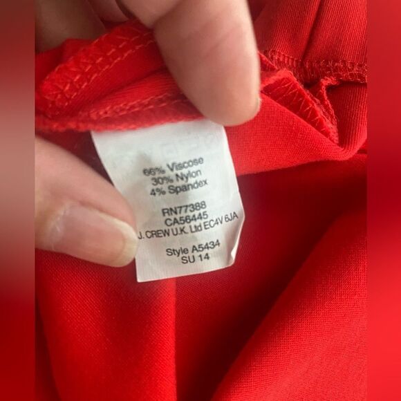 J crew red dress without sleeves and skirt with wide pleats size 6 - Picture 7 of 13